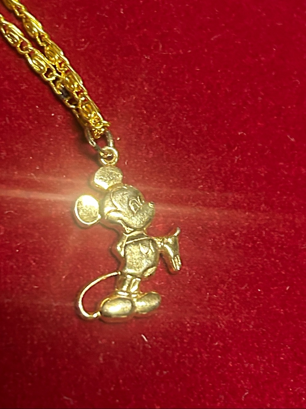Disney Gold-tone Chain Necklace with Character Pendant